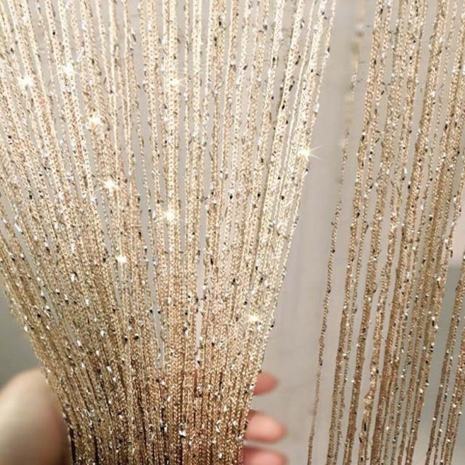 JINGHENG 비즈발 완제품 실버 실커튼 밀도강화 결혼축하, C01-스펙 1