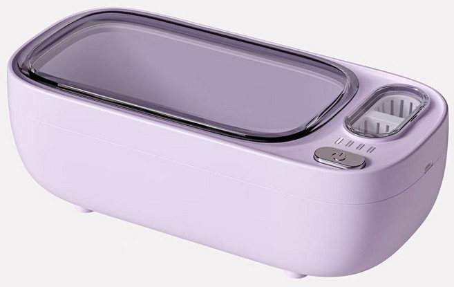 PYHO 휴대용 다기능 초음파 세척기 가정용 휴대용 초음파 전동 안경 세척기, 1개, 자주색