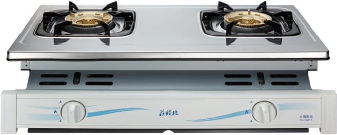 莊頭北 雙口檯面式瓦斯爐 TG-7001T 不鏽鋼材質, 液化石油氣 (LPG), TG-7001T不含安裝