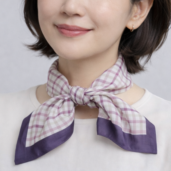 닥스 여성 면 체크 쁘띠 스카프