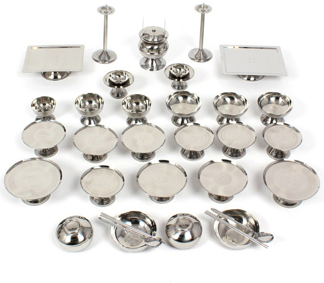 남도공예 스텐 간소 제기세트 26P 36P, 1박스, 스텐 제기세트 36P