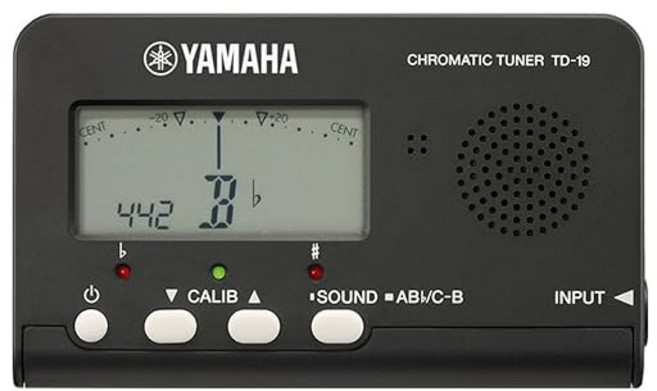 야마하 YAMAHA 크로매틱 튜너 블랙 TD-19BK 컴팩트 고성능 심플, 1개