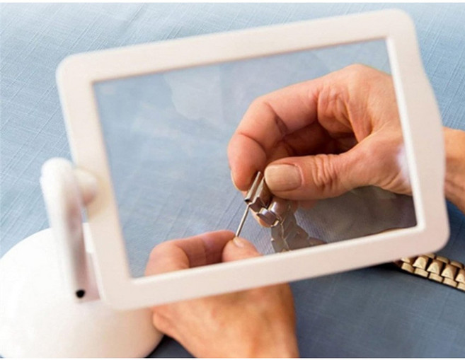 고정형 테이블 확대경 | 독서용 루페 스탠드 | 노인 시력보조 도구 | 책읽기 돋보기 거치대 | 180도 회전 독서확대기, 1개