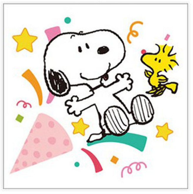 DIY 스누피 피너츠 HAPPINESS 보석십자수 세트 25x25 큐빅 페인팅, 스누피파티, 1개