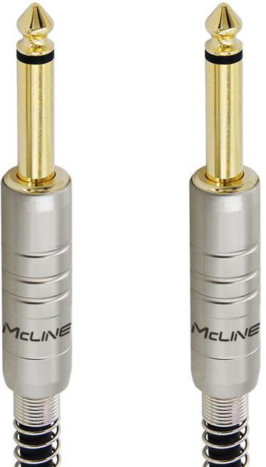 맥라인 모노 6.3(5.5) 국산 TS 1/4 케이블 오디오 스피커 앰프 기타 악기 연결선 McLine MC-HA15, 1개, 50cm