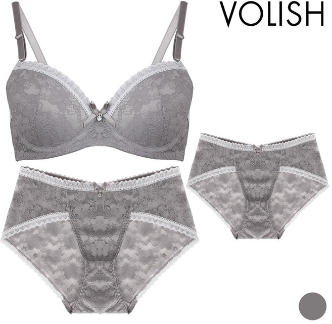 볼리쉬 여성 패션 레이스 몰드 볼륨업 브라1+팬티2 세트 1034A~DSS