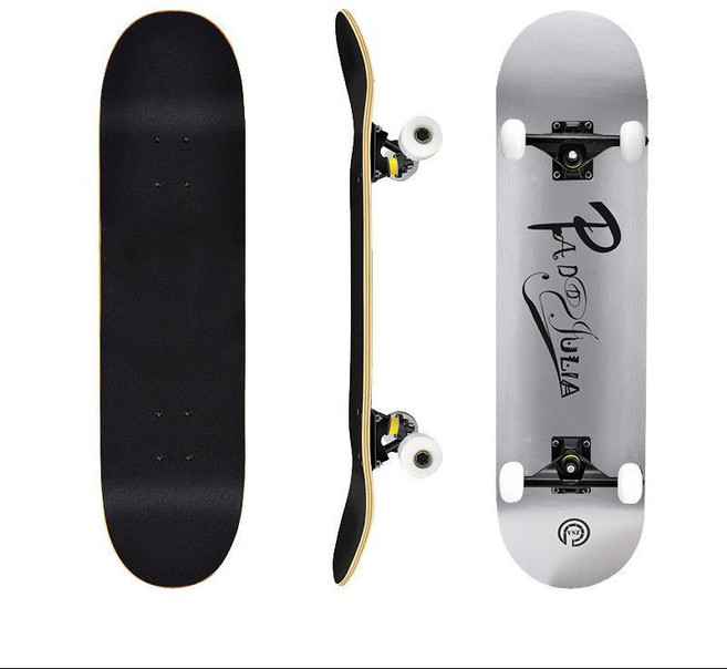 專業成人兒童滑板 四輪楓木板 初學者滑板 雙翹板 造型滑板, 專業車線輪-極簡主義, 1個