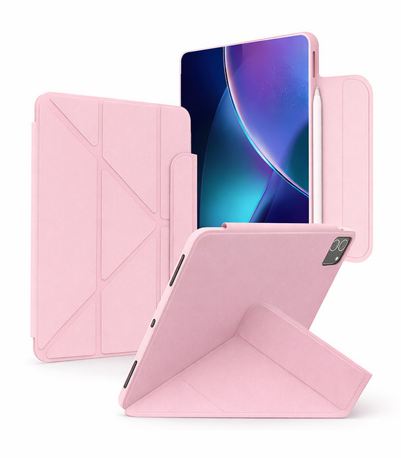 렉스 온오프 가로 세로 거치 펜슬거치 충전 태블릿 케이스 아이패드 갤럭시탭, 1개, 스카이