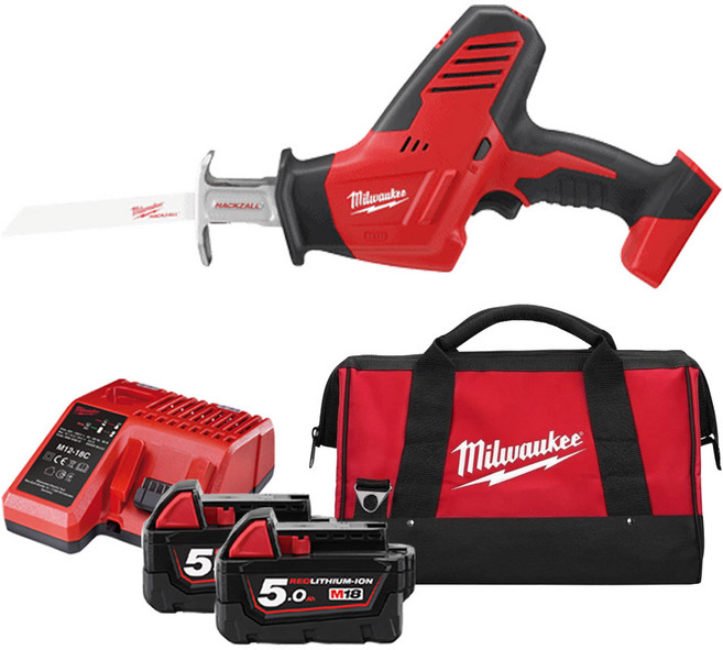 밀워키 충전미니컷소 C18 HZ-502B 18V5.0Ah 충전컷소, 1개