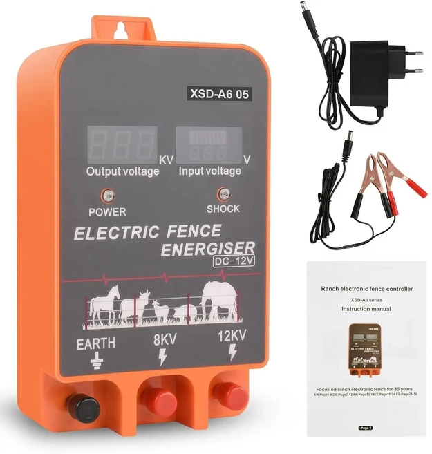 농장 동물 용품을위한 110/220V 전기 울타리 에너자이저 전자 호스트 소 양 말을 보호, 01 UK PLUG