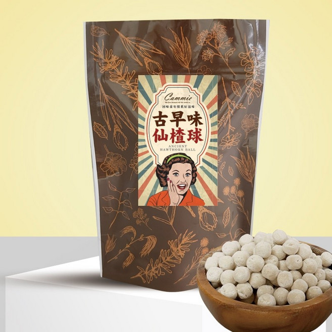 Cammie 懷舊古早味 仙楂球/仙梅餅/仙梅仔軟糖 系列, 1個, 古早味仙楂球100g一包