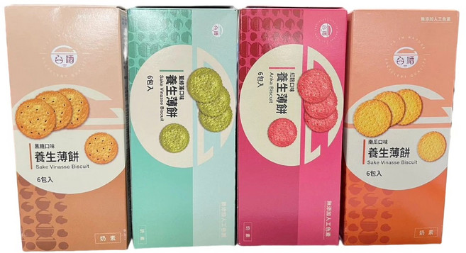 【台酒TTL】酒粕養生薄餅 (綜合新口味) 奶素 餅乾, 480g, 1套