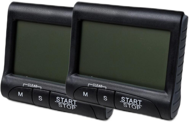 셀링랩 디지털 주방타이머, 2개, 블랙