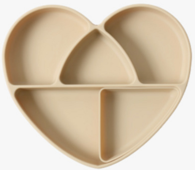 러빗 하트흡착식판, 라떼, 하트흡착식판+국나눔칸, 1개