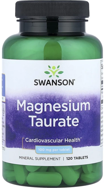 건강챙기세요 Swanson 마그네슘 타우레이트 120정(1정당 100mg) 백살까지오래오래, Swanson마그네슘타우레이트120정1정당100mg, 1개, 120정 - 쿠팡