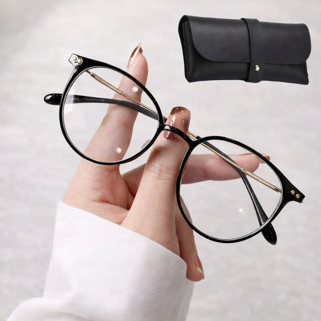 하루투데이 라이트핏 블루라이트 초경량 반뿔테 안경 PRO3.0 + 케이스 안경닦이 포함