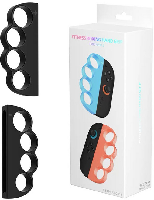 NS Switch有氧拳擊握把 健身拳擊手環 手柄握把 Bboxing 3代 北斗神拳 OLED通用, 二個黑色(switch2代7.9吋用), 1個