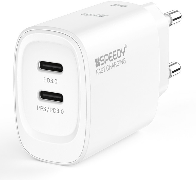 스피디 Gan 25W PPS C타입 2포트 고속 멀티 충전기, 화이트, 1개
