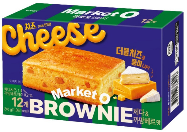 마켓오 치즈 브라우니 체다 까망베르 더블치즈 12개입, 240g, 8개
