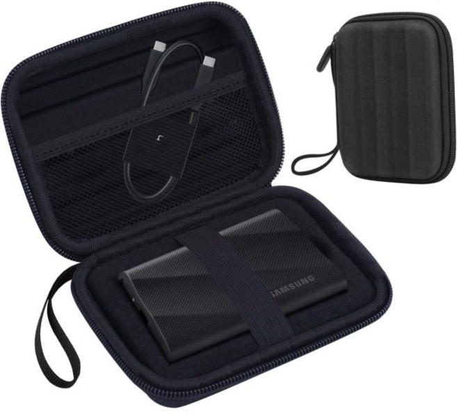 삼성 T9 T7 쉴드 터치 휴대용 SSD 500GB 1TB 2TB USB 3.2 외장 솔리드 스테이트 드라이브 하드 EVA 충격 방지 여행용 보관 가방 블랙, 삼성 T9 T7 쉴드 터치 휴대용 SSD 500GB 1