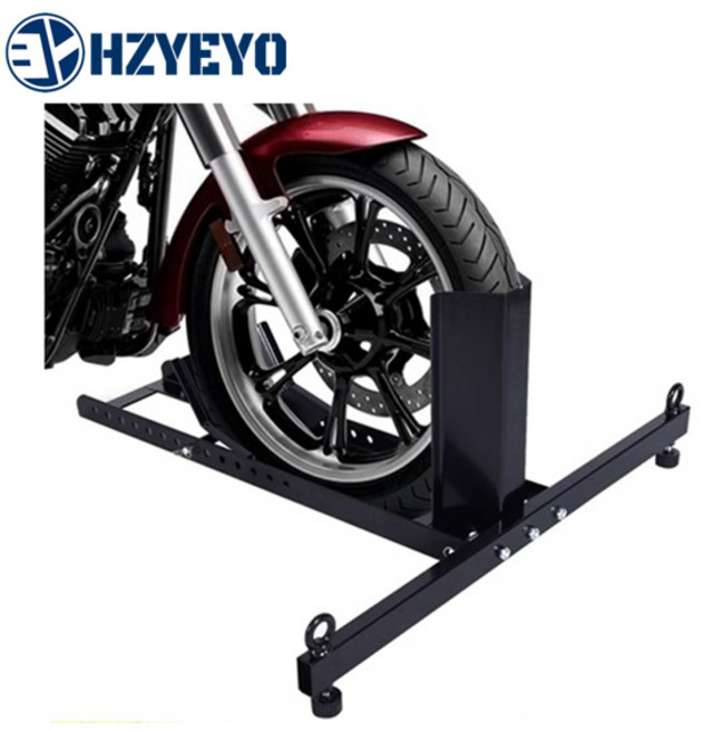 조정 가능한 이 있는 오토바이 휠 초크 업라이트 헤비 듀티 스틸 프론트 스탠드 HZYEYO H106 1800 lbs, [01] 옵션1, 1개