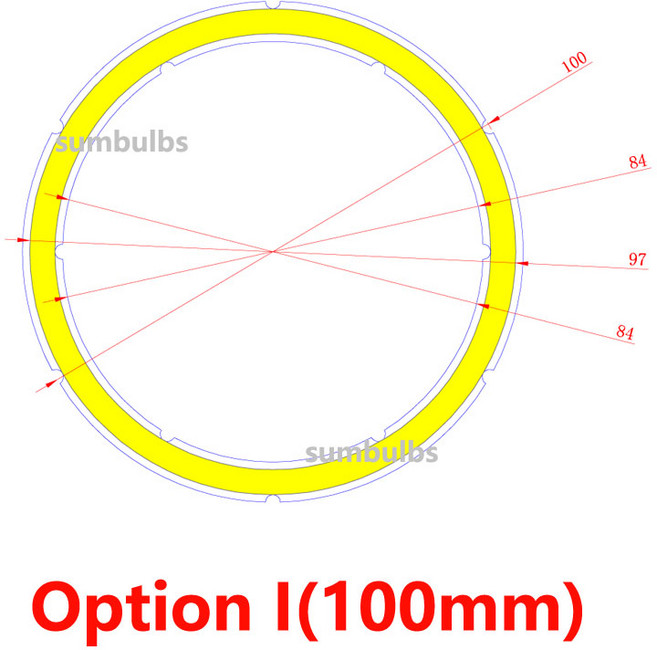 촛불 전구 캔들 필라멘트 엔젤 즈 LED COB 광원 2W-12W 연간 모양 12V DC 20mm-120mm 링 콜드 웜 화이트, 1개, 09 100mm  10W