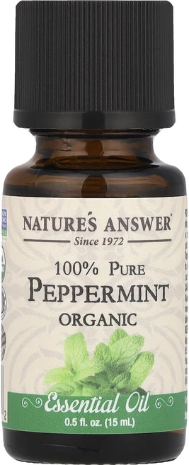 Nature's Answer 유기농 에센셜 오일 100% 퓨어 페퍼민트 0.5 fl oz (15 ml), NaturesAnswer유기농에센셜오일100퓨어페퍼민트, 1개, 15ml - 쿠팡