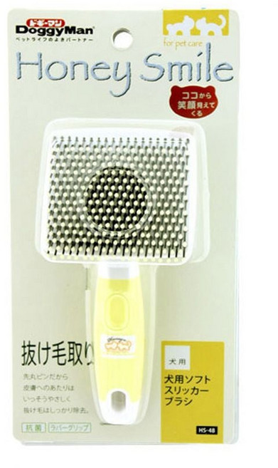도기맨 허니 스마일 소프트 슬리커 애완용 브러쉬 (미니) (HS-48)_ 202675563EA