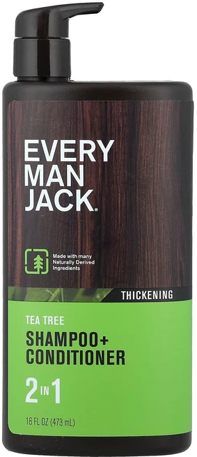 에브리맨 잭 2 in 1 샴푸 + 컨디셔너 볼륨 강화 티트리 473ml (16 fl oz) EMJ-01695 - 쿠팡