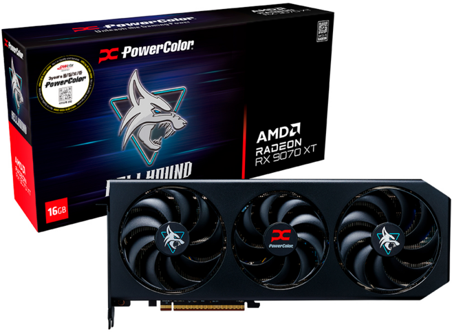PowerColor 라데온 RX 9070 XT Hellhound D6 16GB 대원씨티에스, RX9070XT 16G-L/OC