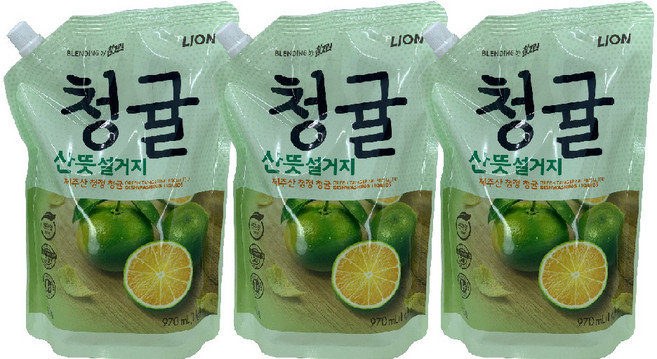 참그린 청귤산뜻 설거지1kg, 3개