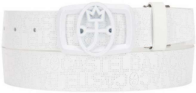 까스텔바작 BGEMGT201WH 남성 로고 패턴 벨트, 화이트