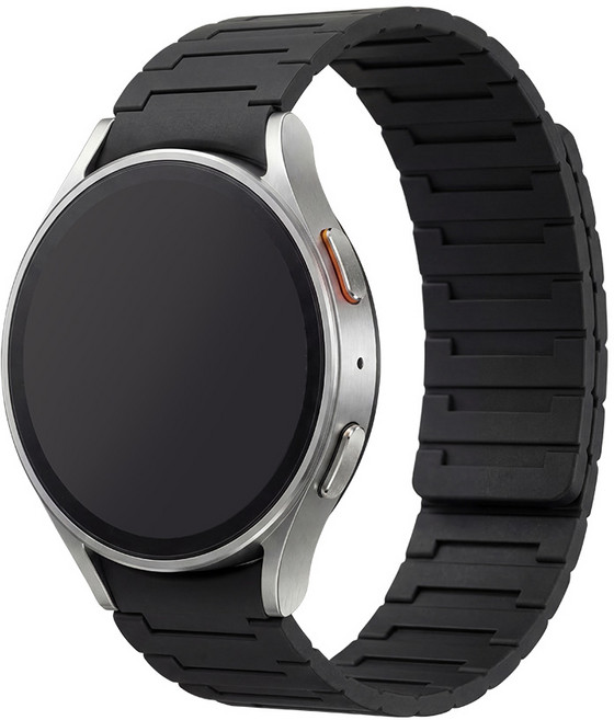 티엑스엘엑스 갤럭시워치 클래식 실리콘 마그네틱 자석 밴드 스트랩, 블랙, 1개