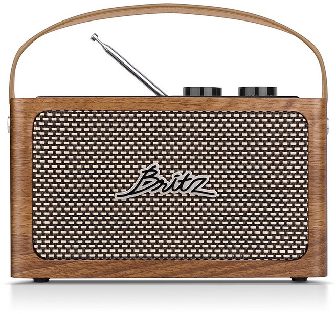브리츠 BZ-MQ5 FM라디오 블루투스 휴대용 스피커, 브라운