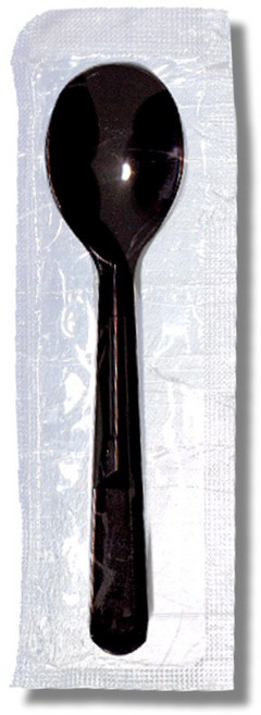 12cm 검정 아이스크림 스푼 개별포장 4000개입 일회용수저 플라스틱 스픈, 1개, 4000개