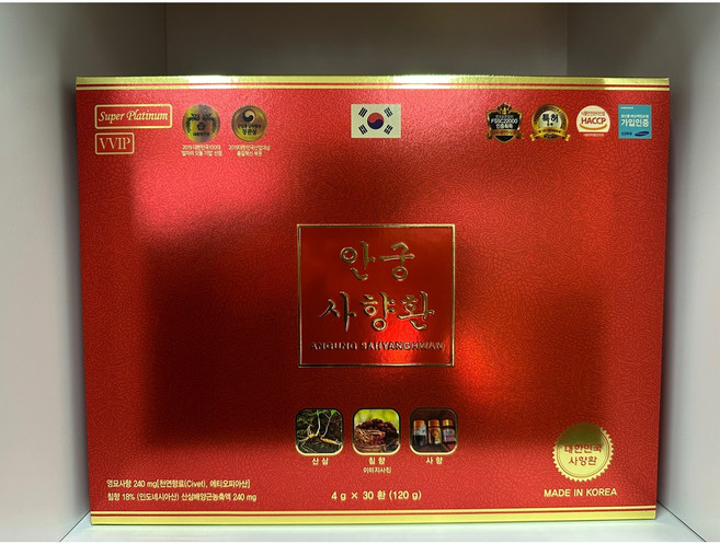 안궁사향환 4g X 30환 어버이날 명절 선물 부모님 건강식품, 120g, 1개