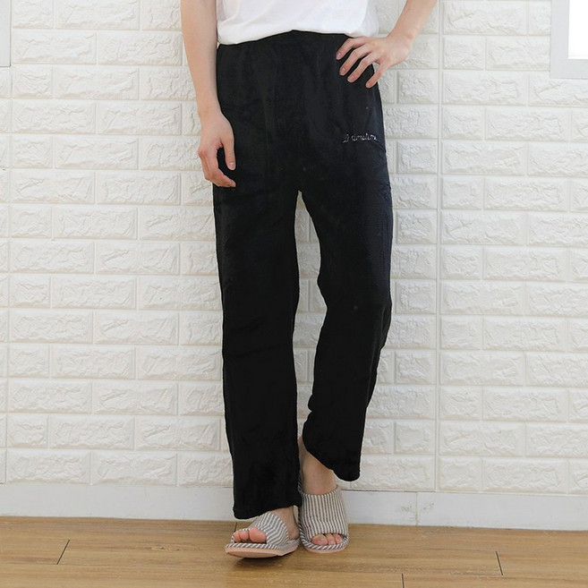 RTXSPORTS 수면바지 여성 남성 커플 기모 자수 홈웨어 잠옷바지