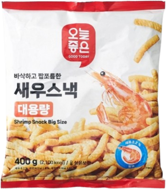 오늘좋은 새우스낵 대용량 (400G), 2개, 400g