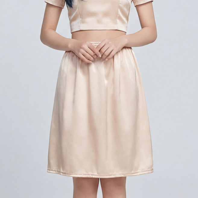 라뷰드 부드러운 실키 속치마 여성 여자 성인 웨딩 스킨 노라인 사각 반바지 속옷 치마 여름 여름용 겨울 편한 복부 밴드