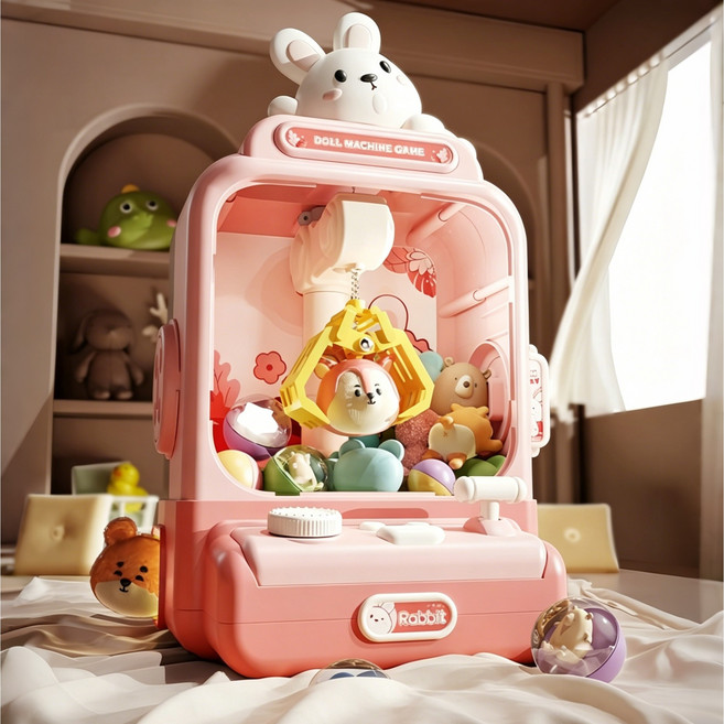 LOVFIR 인형뽑기 가정용 미니 인형뽑기 캡슐토이 인형뽑기 설 선물, 1세트