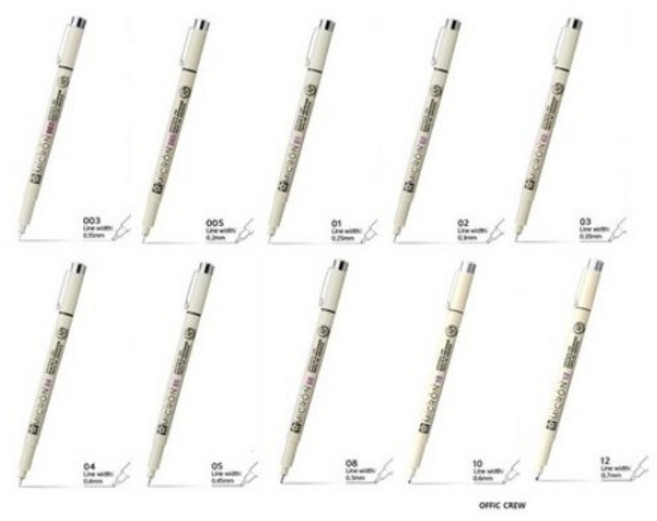 사쿠라 피그마 마이크론, 0.50mm, 12개