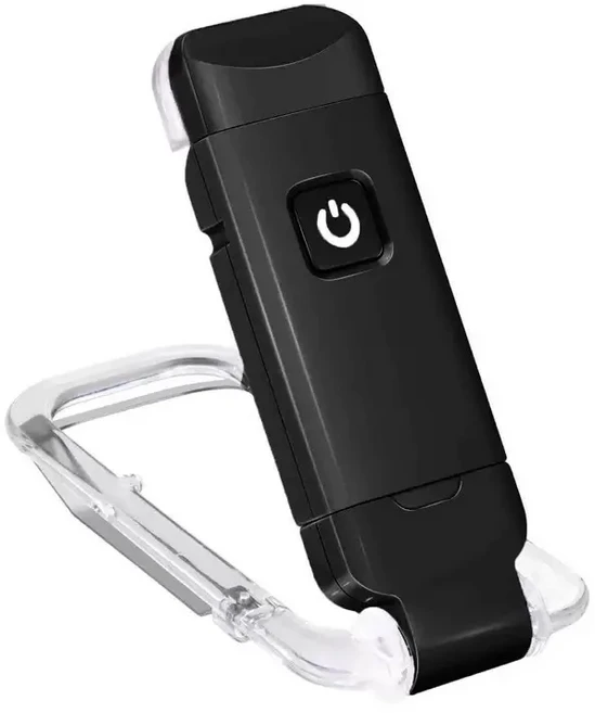 GEEKI 클립 스탠드 집게 조명 독서등 북라이트 미니 독서 책상 공부 휴대용 LED USB 충전식 책 등 밝기 조절 가능한 눈 보호 빛 책갈피 읽기