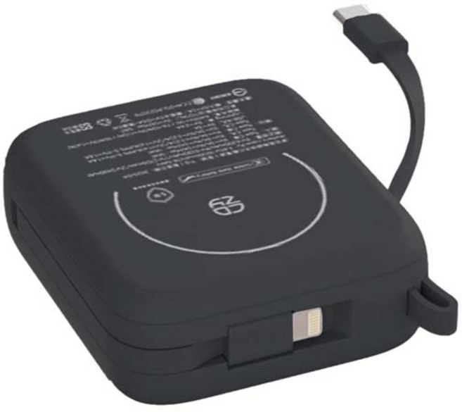 COZY SSB 迷你固態行動電源 10000mAh 20W 快充 附充電線, 暗夜黑, COZY H20