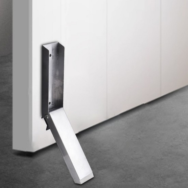 고급 도어 스토퍼 자석 문닫힘방지 접이식 스테인리스 말굽 접착식 실버 E198, 1개