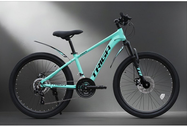 아메리칸이글 트리가 24인치 초등학생 주니어 아동용 MTB 자전거 시마노21단 완조립, 1개, 61cm, 민트