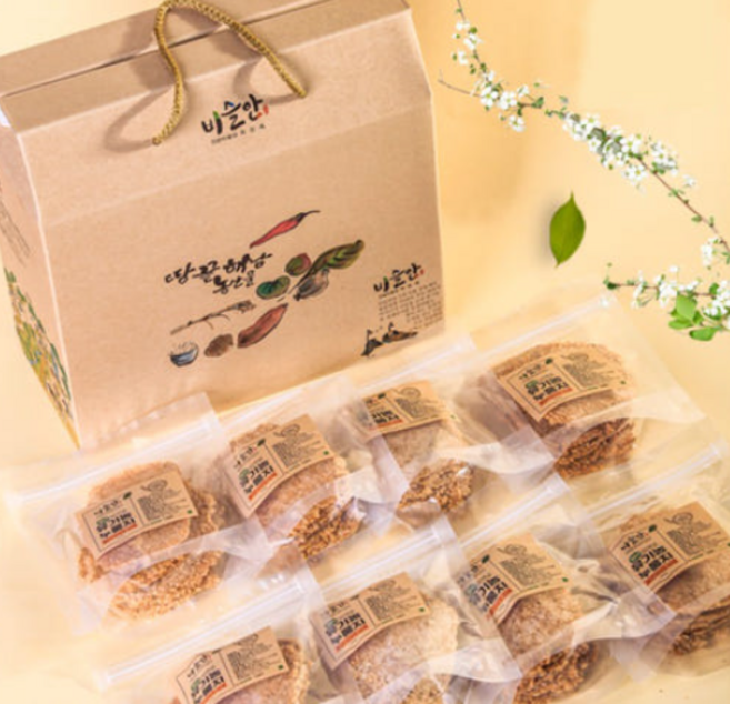 [헬스 간식] 귀리 누룽지-국산 유기농 귀리 100% 다이어트 스낵-비슬안 전통 누룽지, 90g