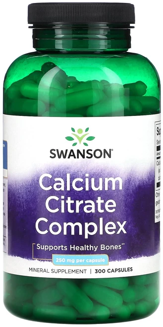 Swanson 칼슘시트레이트 복합체 250mg 캡슐 300정, Swanson칼슘시트레이트복합체250mg캡슐300정, 1개 - 쿠팡