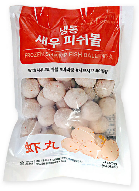 [대국맛짱] 더맛있게 간편하게 새우완자 피쉬볼 새우볼 [일요일/당일발송], 10개, 400g