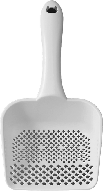 컨트리캣 고양이 모래삽 벤토나이트 촘촘삽 화장실 스쿱 단단한 그립감, 그레이, 1개