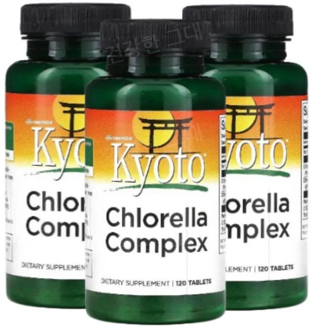 스완슨 Kyoto 클로렐라 컴플렉스 120 정, 3병, 120정 - 쿠팡